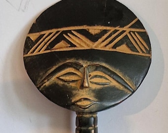 アフリカのアカン・アシャンティのマスク - ガーナの部族芸術 - 木彫り