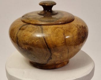 Barattolo di legno vintage con coperchio - Contenitore decorativo o per la conservazione rustico, unico, fatto a mano