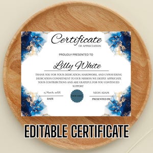 Plantilla de certificado de bautismo, certificado de bautismo DIY, certificado de bautismo en agua minimalista moderno