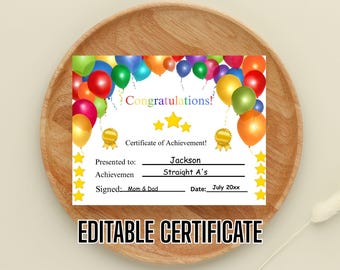 Printable Award Certificate For Kids – Fun Recognition - Instant Download - PDF