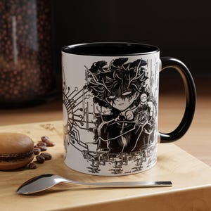 Shigeo Kageyama Mug, Psycho Art Mug, Anime Ceramic Mug, Manga Anime Mug, Anime Gift Mug, Fanart Anime Mug, Anime Lover Gift, Anime Mug 11oz