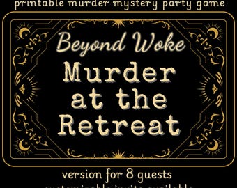 Murder Mystery Dinner Party Game: Launch Night at the Retreat Centre, 8 Guests (Printable Download)