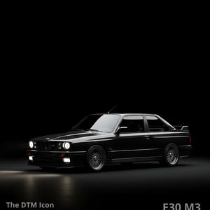 DMC E30 M3 Auto Kunstdruck: Vintage Automobile Poster