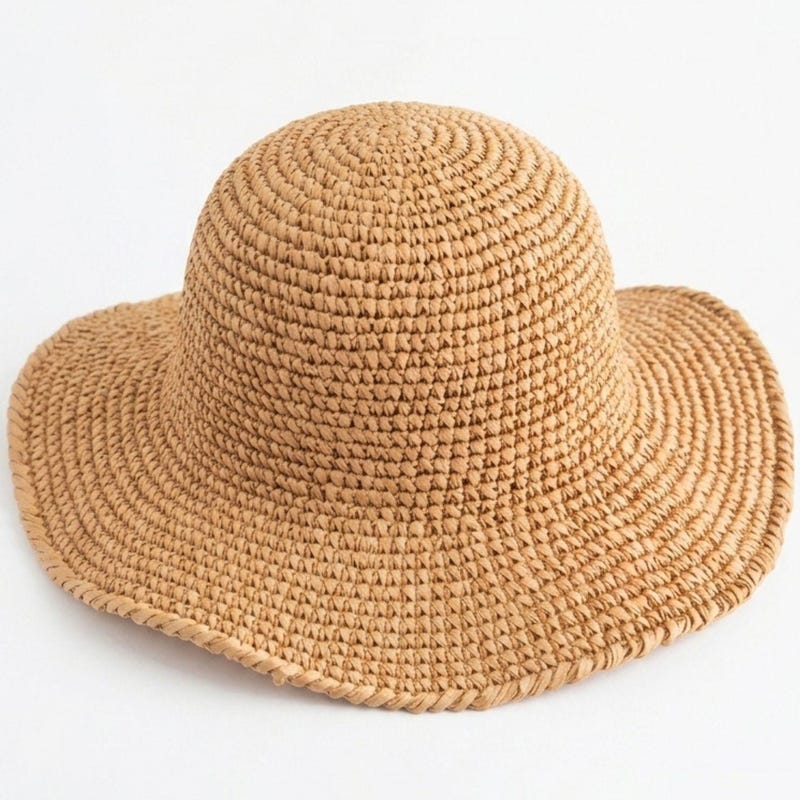Raffia Hat - Etsy New Zealand
