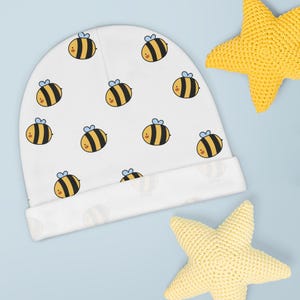 Bienen-Druck-Baby-Mütze: Weiche Polyester-Säuglingsmütze