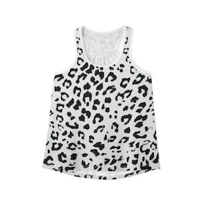 Stylish Women&#39;s Leopard Print Tank Top, Casual Wear, Summer Top, Vacation Outfit, Workout Gear, Gift for Her