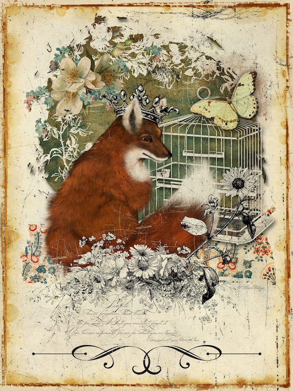 Artisan Fox Prince 44X60 Canvas Wall Tapestry