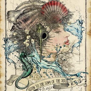 Artisan Sea Woman 44X60 Canvas Wall Tapestry.
