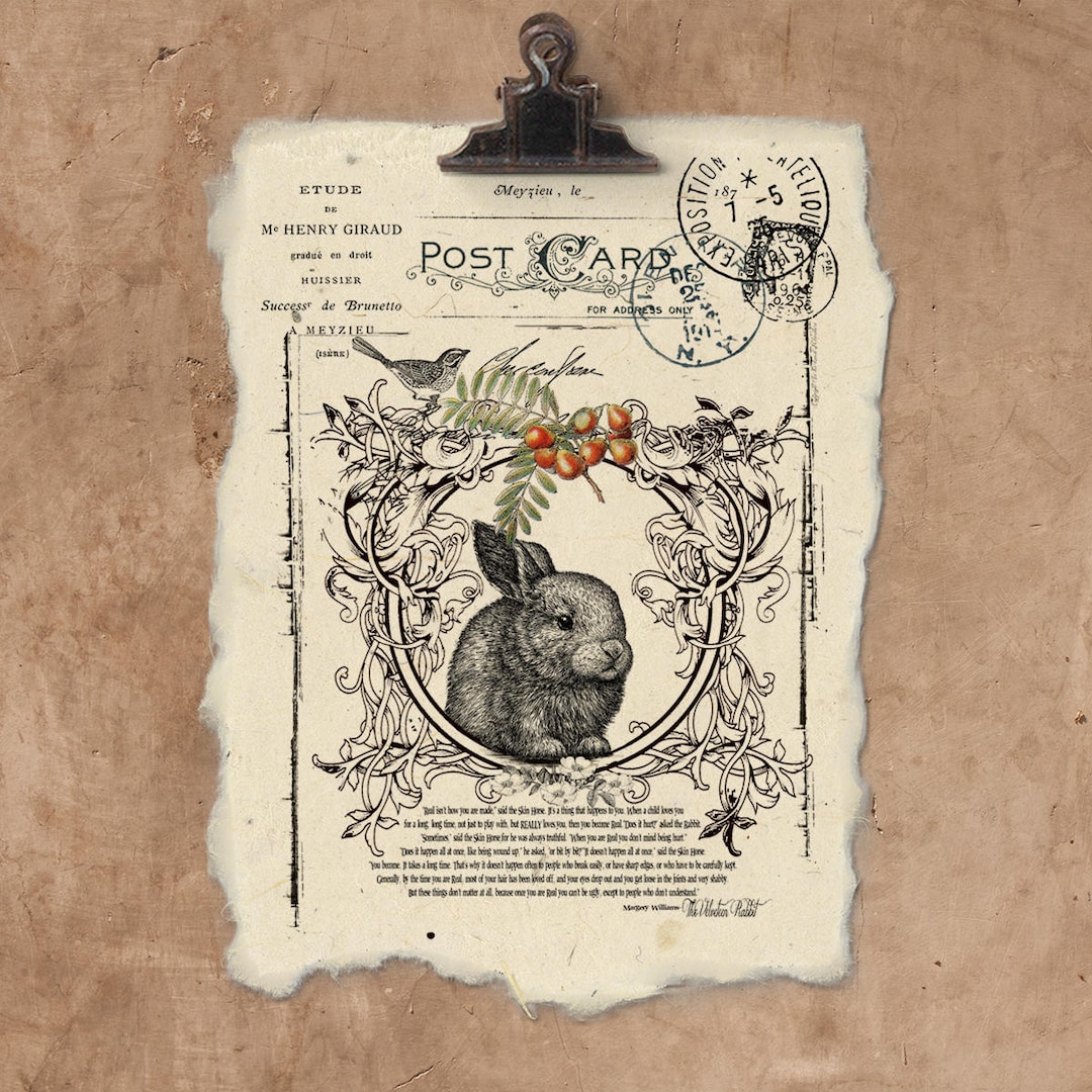 Artisan Velveteen Rabbit Handmade Paper Print. - Etsy