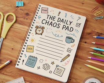 Funny A5 Chaos Notepad: Overthinker's Doodle Planner