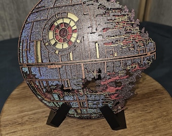 Death Star Wall Art | Return of the Jedi Decor | Star Wars Inspired 3D Layered Sign | Sci-Fi Gift | Empire Battle Station | Galaxy Art