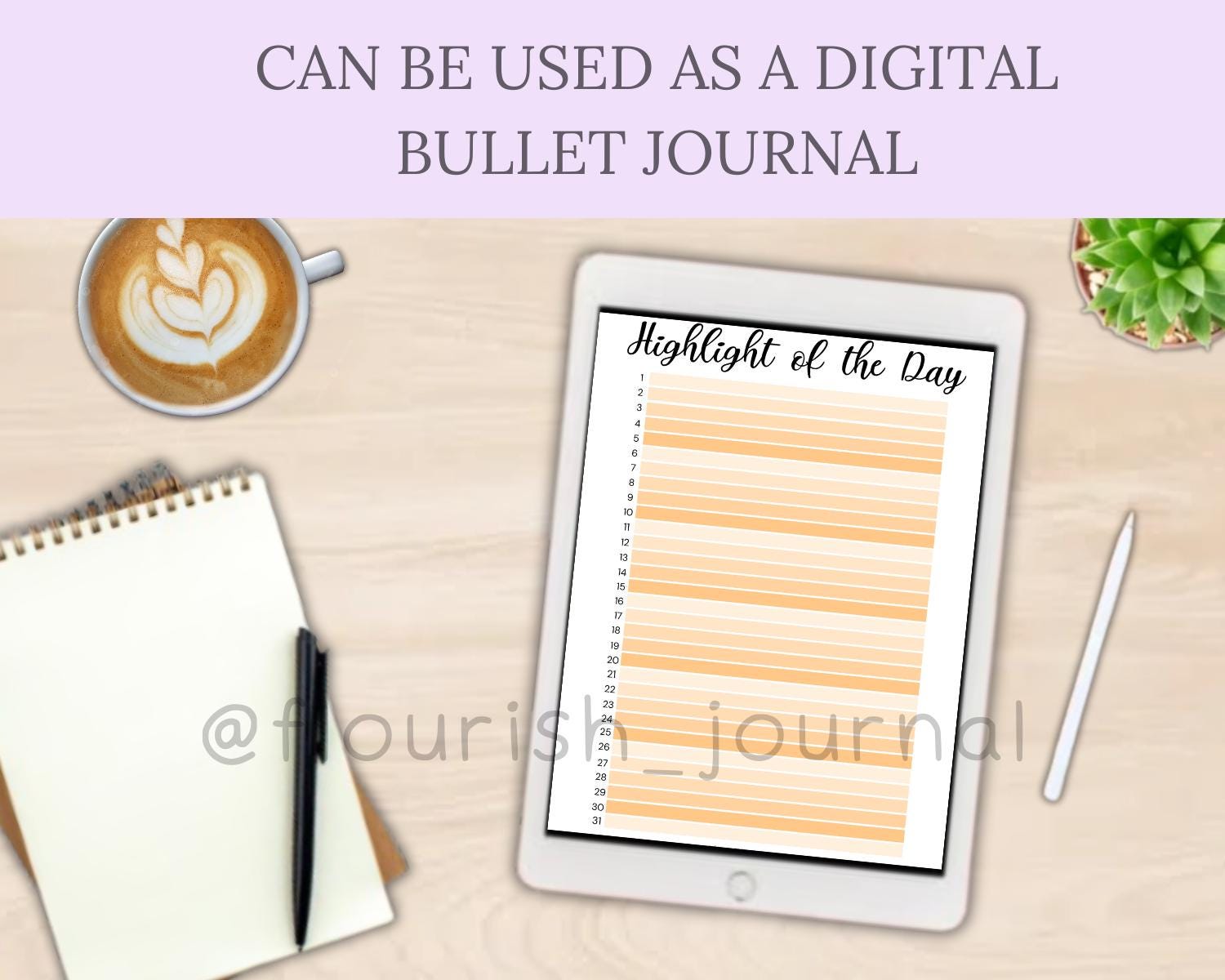 Highlight of the Day Printable for Bullet Journal | Daily Reflection ...