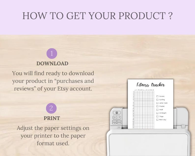 Fitness Tracker Printable for Bullet Journal | Yearly Workout Log ...