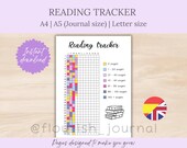 Reading Tracker Printable for Bullet Journal | Monthly Reading Log and Pages Tracker | Book Tracker Journal Page | BuJo A5 PDF Printable
