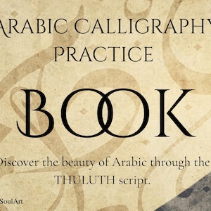 Arabic calligraphy Practice Book | Thuluth Script Beginners friendly