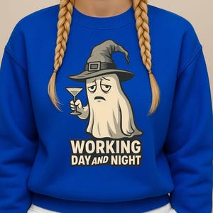 Funny Halloween Ghost Sweatshirt, Unisex Crewneck, Perfect for Fall, Halloween Parties, Gift Idea, Cozy Wear