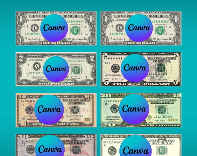 Editable Custom Money Template: Canvas Fake Dollar Bill - Personalize ...