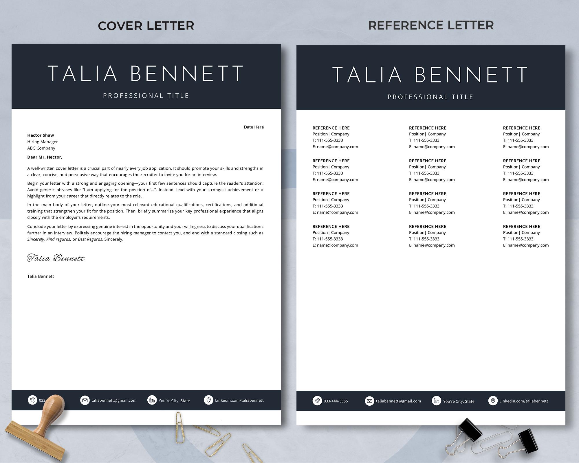 Modern Resume Template for Word & Pages: Minimalist CV Design 2025 - Etsy