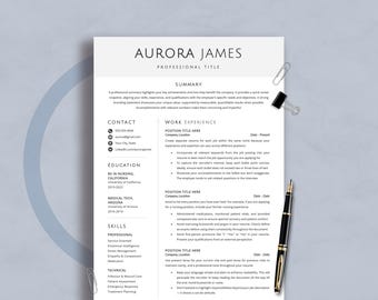 Professional Resume Template: Modern CV Design for Word, Pages (Instant Download)