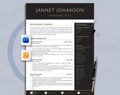 Clean Modern Resume Template Word, Clean CV Template, Minimalist Resume Template, Simple Resume Template, 2 Pages Word, Mac Pages