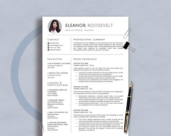 Nurse Resume Template: Modern Design for Word, Pages
