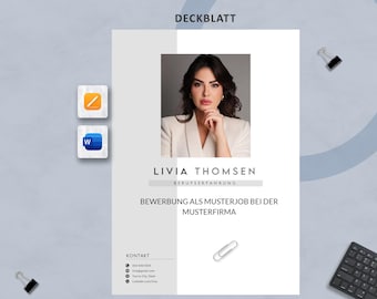 Professionelle Lebenslauf Vorlage | Moderner Lebenslauf Deutsch 2025 | Bewerbungsdesign Editierbar in Word & Pages | ATS-kompatibel | Berufseinstieg