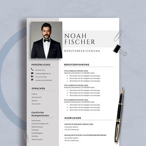 Bewerbungsvorlage, Lebenslauf Vorlage Word, Google Docs, Pages, Moderner Lebenslauf, Anschreiben, Anlagen, Deckblatt, Motivationsschreiben