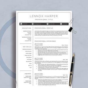 Professional Resume, Modern Resume, MS Word, Mac Pages, Google Docs, Resume with Border line, Minimalist Executive Resume, Clean Resume 2025