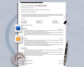 Szablon CV przyjazny dla ATS, Word, Pages, Dokumenty Google, CV ATS, Szablon CV ATS, Minimalistyczne CV, Proste CV, Podstawowe CV