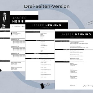 Lebenslauf vorlage Word und Mac Pages,