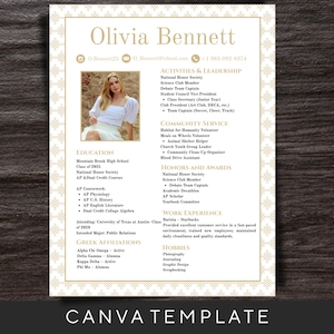 Sorority Rush Template | Beige Canva Sorority Resume & Cover Letter | Modern Recruitment Packet for Rush Week