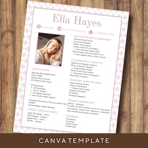 Modern Sorority Template & Cover Letter Resume | Neutral Light Pink Editable Rush Packet | Minimalist Sorority Application PDF