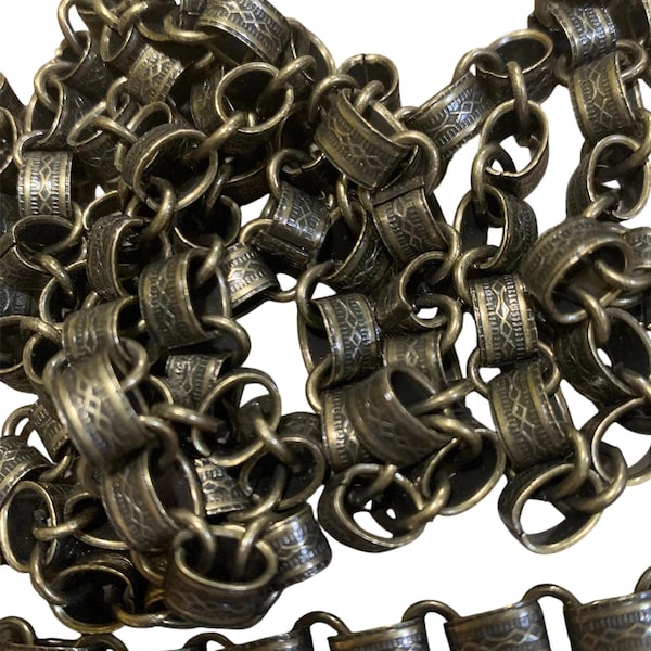 Antique Brass Book Chain, Vintage Style Plated Reproduction