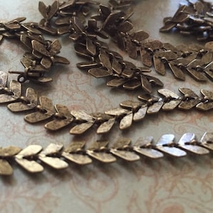 Chain I844 chain chevron petite 6.5mm High Quality solid brass antique brass plating CHEVRON chain
