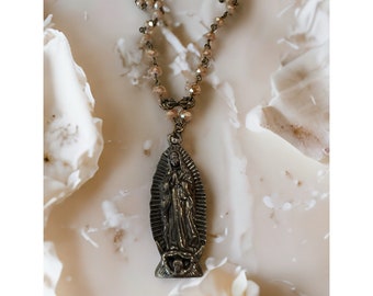 NECKLACE New 2024 Our Lady of Guadalupe Assemblage Vintage Style