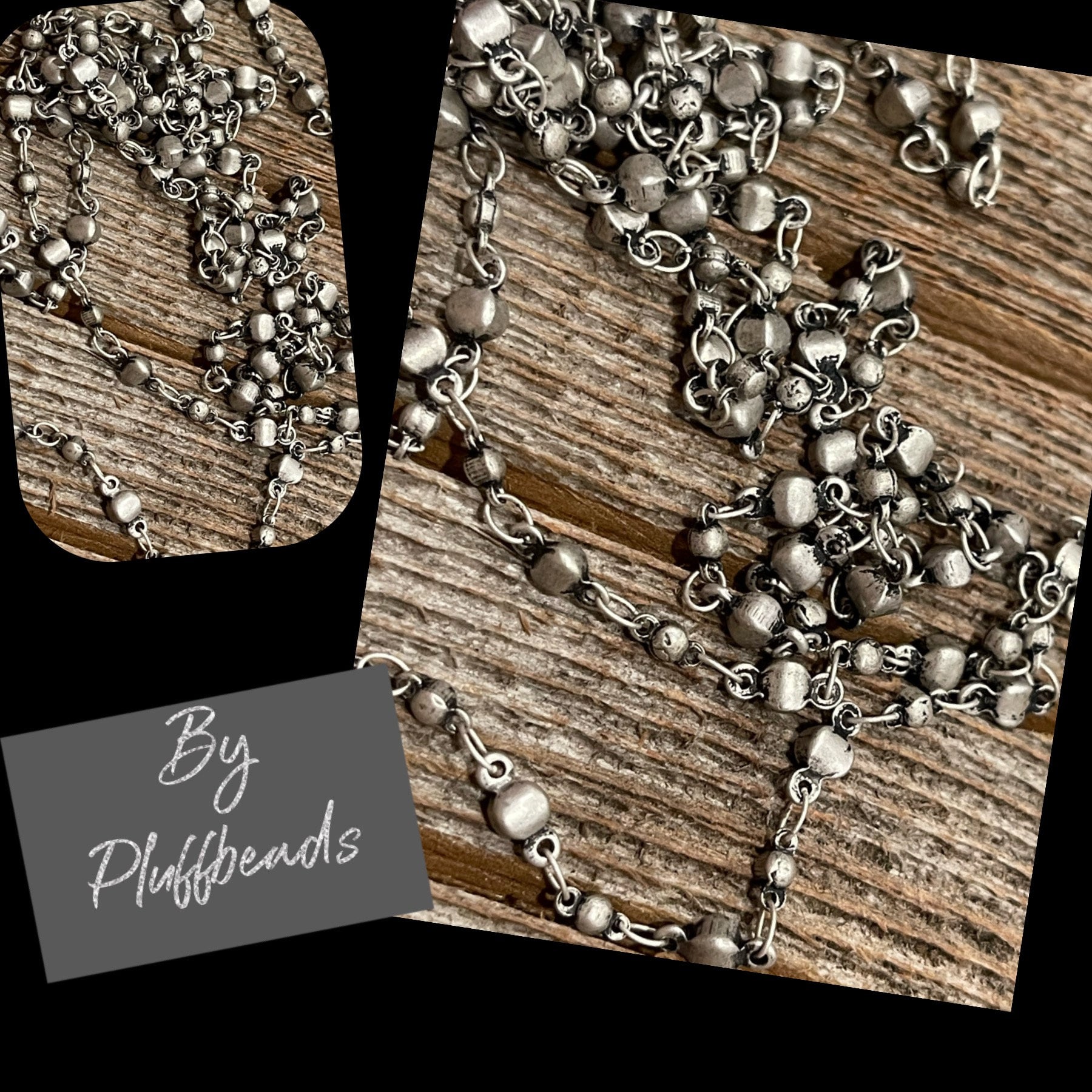 Ketting vintage stijl aziatische lantaarnvorm kralenketting antiek zilver
