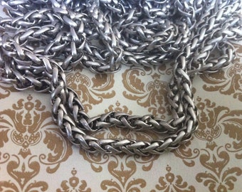 Chain Vintage Style 3mm Woven high quality chain PETITE sturdy Antique silver couture