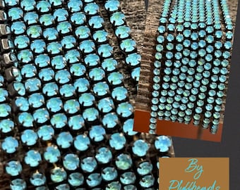 Chain Rhinestone NEW 2023 TIFFANY FROST Patina  itty bitty 2mm ss6.5 Vintage style Chain Crystal