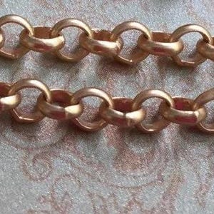 Chain High quality solid brass PETITE 4mm ROLO chain matte Gold plating