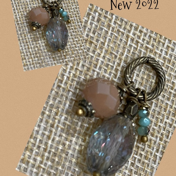 Boho Summer chic Vintage style Cluster Dangle DIY earrings or pendant charm set