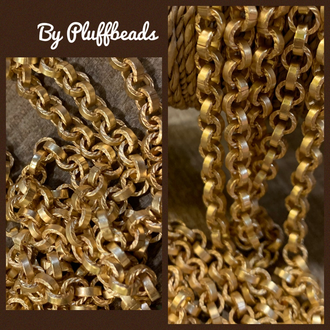 Chain I80 Vintage Style FLUTED Pattern Repurposing Chain 6mm Cable