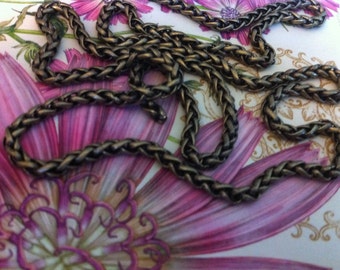 Chain Vintage Style 3mm PETITE Woven high quality chain chain sturdy Antique BRASS couture