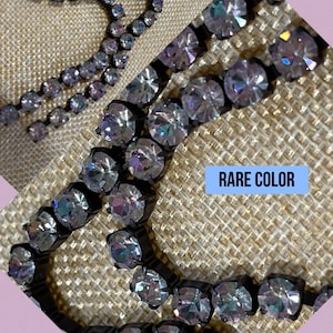 I459 New Rare  LIMITED 2021 LILAC blue Flash 29ss 6.1mm rhinestone cup chain rustic patina
