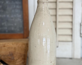 vintage ginger beer bottle cracked top broke damaged