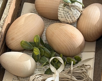 wood eggs diy book page kit - large eggs