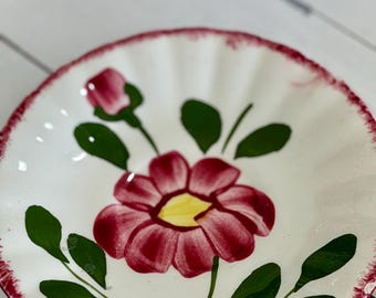 southern pottery nocturne colonial saucers red set of two