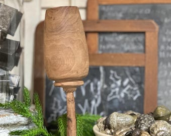 vintage wood goblet, leans…not straight