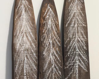 antique wood english fur animial stretchers - set of three