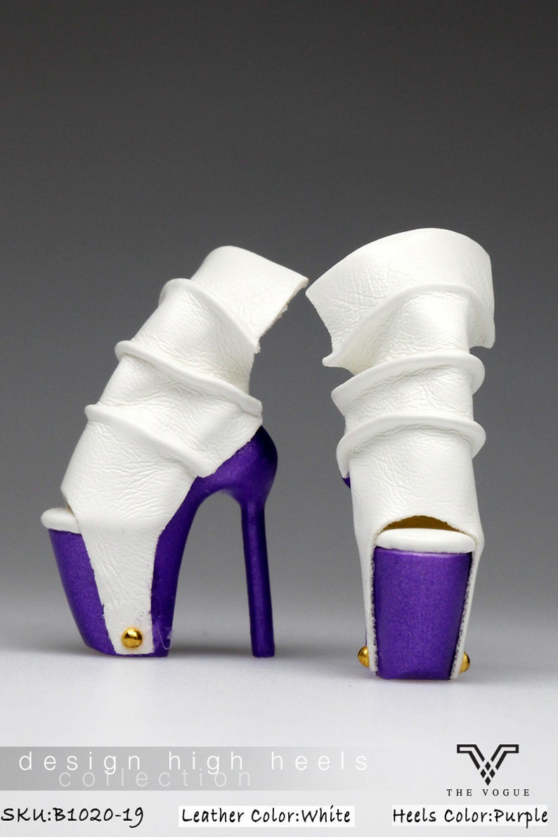 The Black Leather High Heels Shoes for Fashion Royalty FR2 Poppy Parker Doll