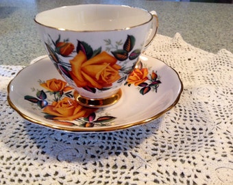 Bone China Yellow Rose of Texas teacup